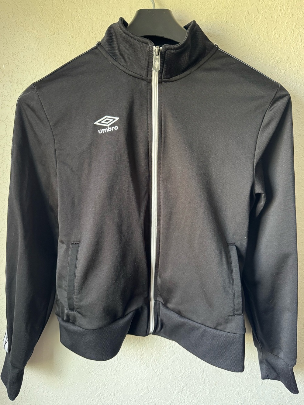 Umbro Black Full-Zip Track Jacket with White Logo